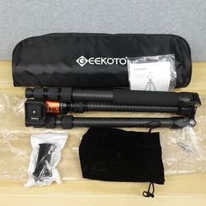 Geekoto CT25Plus Carbon Fiber Tripod w/Carrying Bag Lightweight & Adjustable